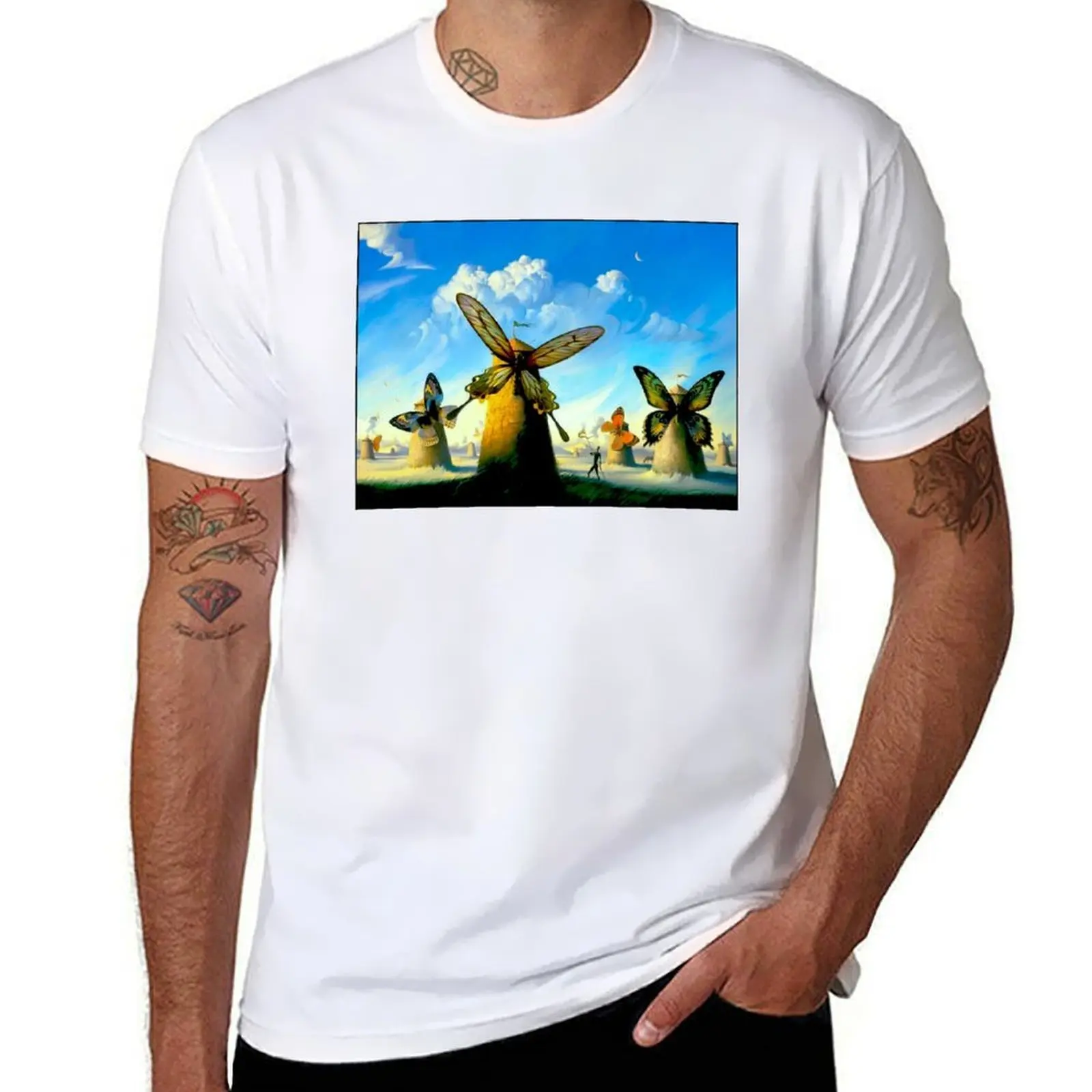 BUTTERFLY WINDMILLS : Vintage Abstract Print T-Shirt cotton t shirt man t shirts for man slim fit T-Shirt
BUTTERFLY WINDMILLS : Vintage Abstract Print T-Shirt cotton t shirt man t shirts for man slim fit T-Shirt