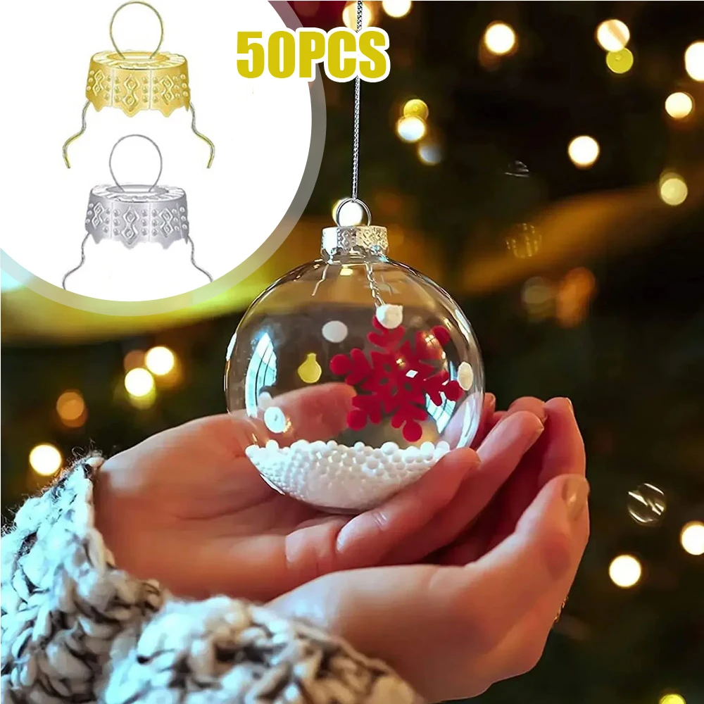 50PCS Xmas Tree Ornament Removable Metal Hanger Yellow Silver Christmas Ball Caps Buckle Home Decoration New Year Supplies
50PCS Xmas Tree Ornament Removable Metal Hanger Yellow Silver Christmas Ball Caps Buckle Home Decoration New Year Supplies