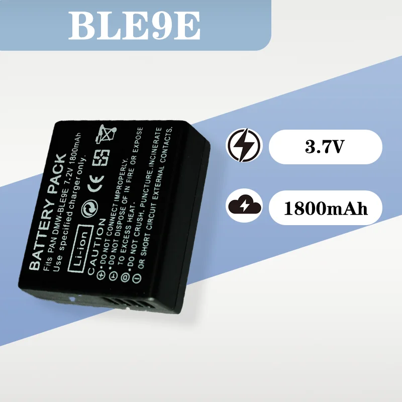 Long-Lasting 1800mAh Battery for Panasonic DMW-BLE9, DMW-BLE9E & BLG10E Cameras - Portable & High Capacity
Long-Lasting 1800mAh Battery for Panasonic DMW-BLE9, DMW-BLE9E & BLG10E Cameras - Portable & High Capacity