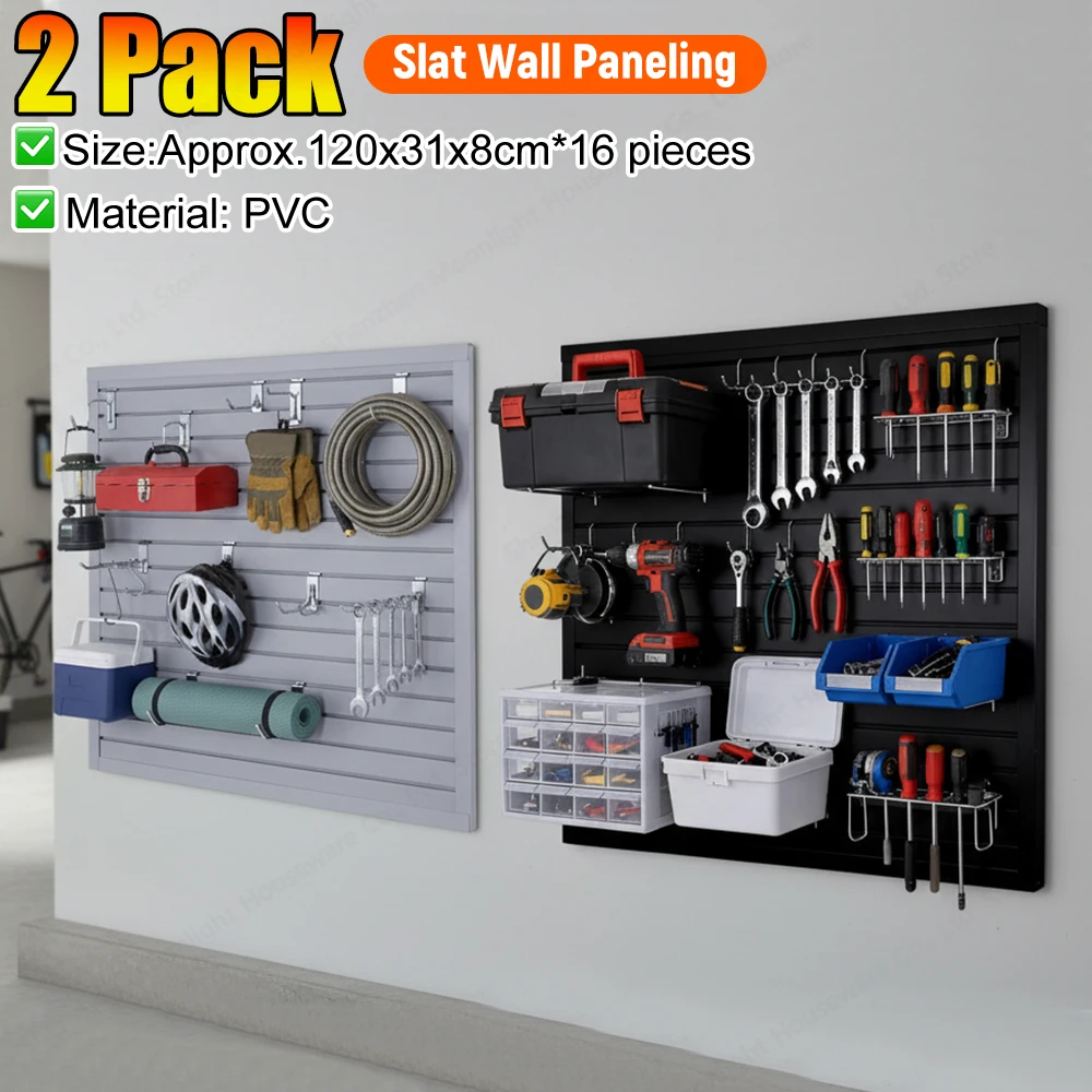 Комплект из 2 панелей Slatwall 4x8 футов, ПВХ, для гаража, органайзер для стен, сверхпрочный, с высокой нагрузочной способностью, для дома, гаража, мастерской, комнаты для рукоделия, для хранения
Комплект из 2 панелей Slatwall 4x8 футов, ПВХ, для гаража, органайзер для стен, сверхпрочный, с высокой нагрузочной способностью, для дома, гаража, мастерской, комнаты для рукоделия, для хранения