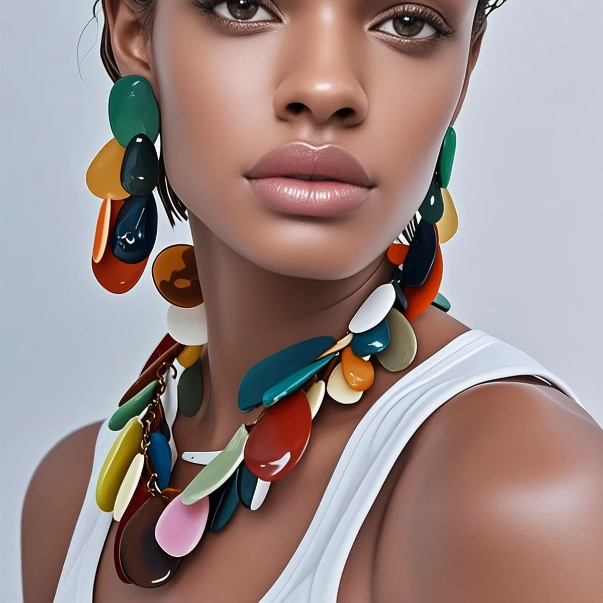 ZAA Colorful Resin Water Drop Shaped Pendant Necklaces for Women Personality Jewelry Neck Accessories
ZAA Colorful Resin Water Drop Shaped Pendant Necklaces for Women Personality Jewelry Neck Accessories