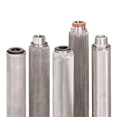 50 Micron Stainless Steel Pleated Mesh Filter Element Water Filtration 
50 Micron Stainless Steel Pleated Mesh Filter Element Water Filtration