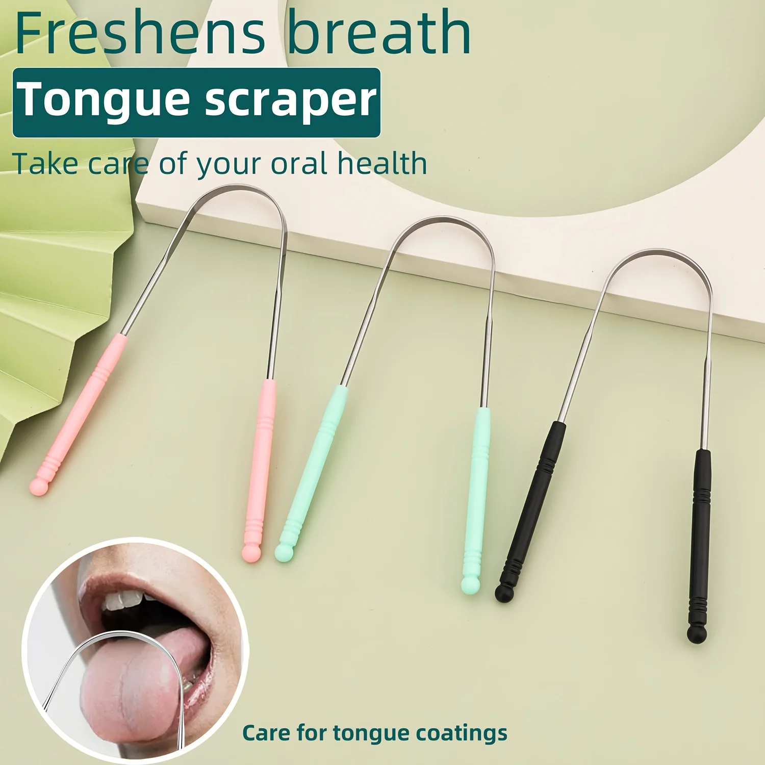 1pcs Stainless Steel U-Shaped Tongue Cleaner - Ergonomic Portable Tongue Scraper for Bad Breath, Oral Hygiene & Fresh Breath 
1pcs Stainless Steel U-Shaped Tongue Cleaner - Ergonomic Portable Tongue Scraper for Bad Breath, Oral Hygiene & Fresh Breath