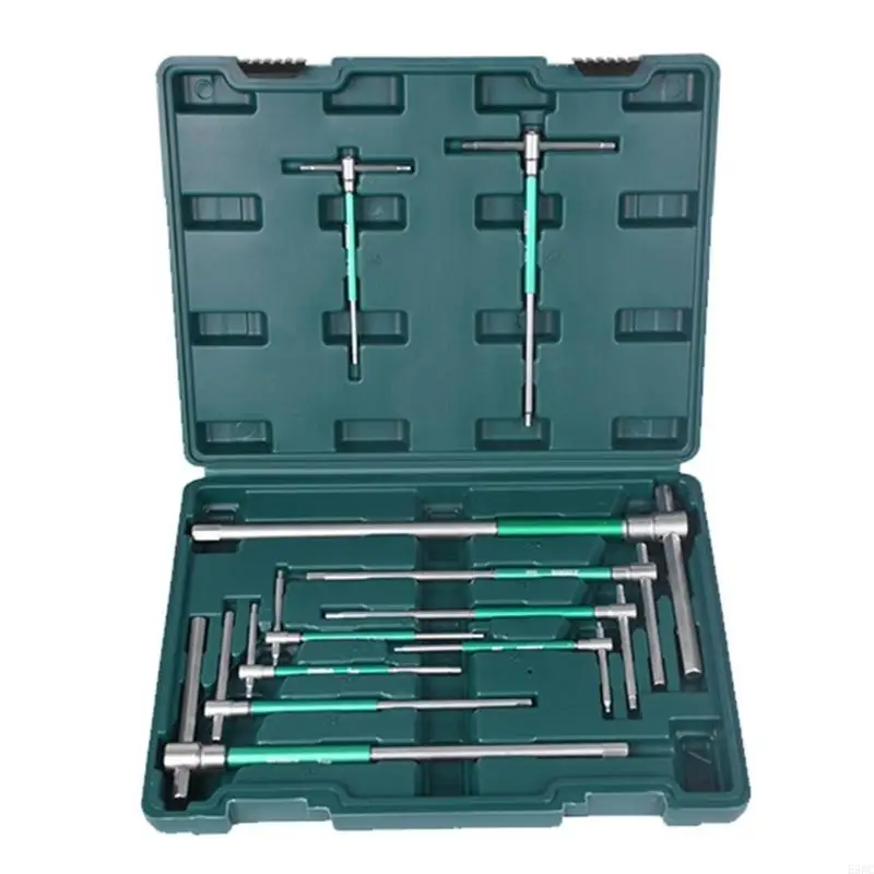 10pc Multi Function Sliding Wrench Set High Torque T Handle for Machinery Deep Hole Access Portable Tool Case
10pc Multi Function Sliding Wrench Set High Torque T Handle for Machinery Deep Hole Access Portable Tool Case