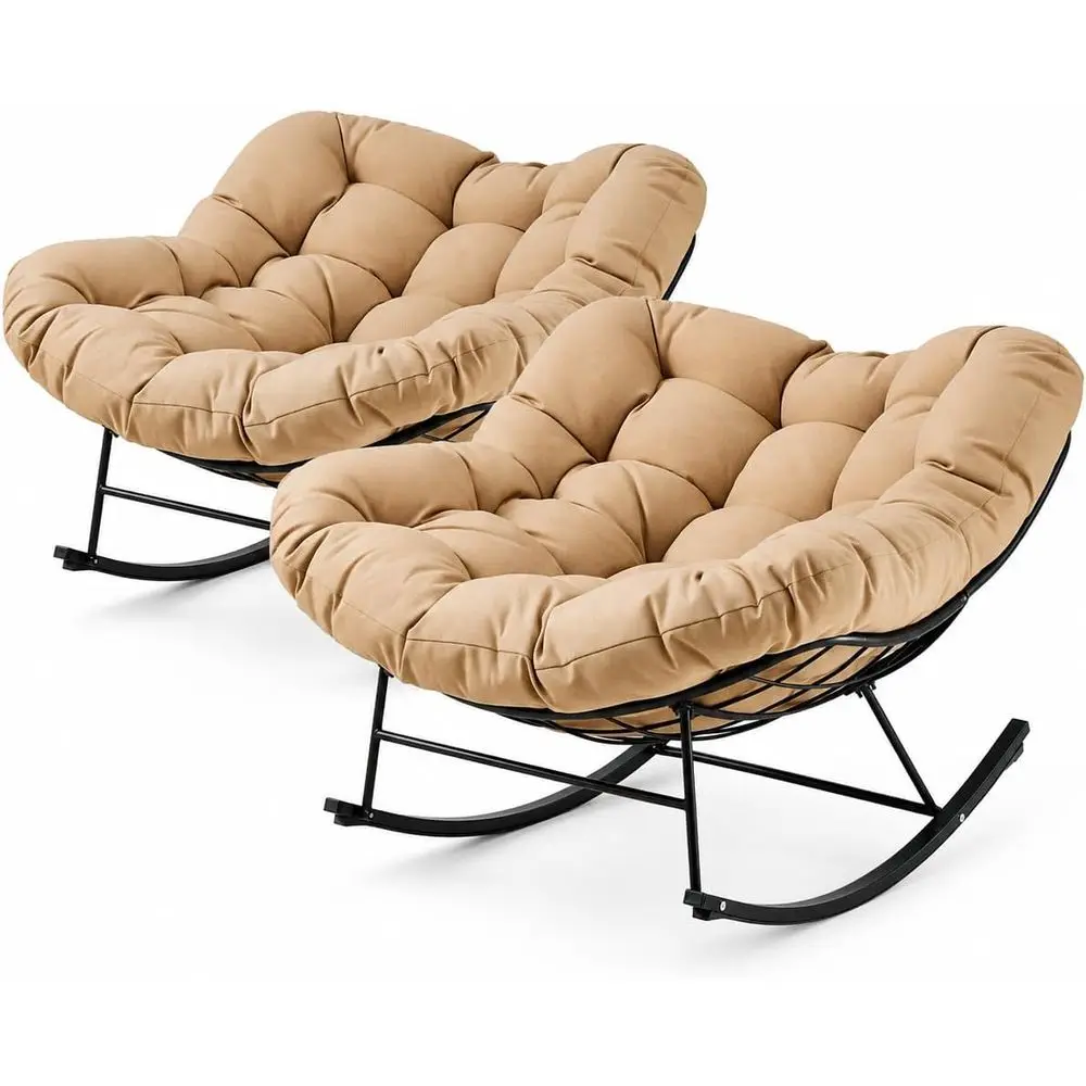 Oversized Comfortable Rocking Chairs Set of 2, Suitable for Indoor and Outdoor Use, Perfect for Patio, Bedroom, Living Room, Gar
Oversized Comfortable Rocking Chairs Set of 2, Suitable for Indoor and Outdoor Use, Perfect for Patio, Bedroom, Living Room, Gar