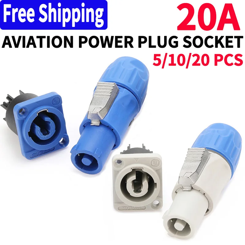5/10/20PCS 3Pin NAC3FCA NAC3FCB Power Connector Stage Lighting Speakon Male Plug Blue (Input)+White (Output) Plug+Female Socket
5/10/20PCS 3Pin NAC3FCA NAC3FCB Power Connector Stage Lighting Speakon Male Plug Blue (Input)+White (Output) Plug+Female Socket