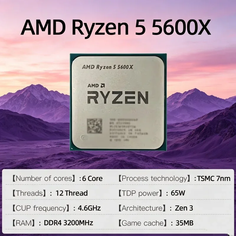 Majestic-Might Unfenced AMD Gaming Desktop CPU Ryzen 5 5600X R5 5600X 6-Core 12-Thread 4.6GHz Socket AM4 Without Package
Majestic-Might Unfenced AMD Gaming Desktop CPU Ryzen 5 5600X R5 5600X 6-Core 12-Thread 4.6GHz Socket AM4 Without Package