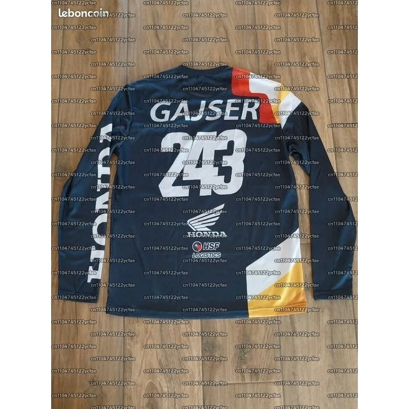 HONDA # 243 GAJSER, осенняя классическая ретро рубашка для мотокросса, мужская дышащая, быстросохнущая, модная, повседневная, спортивная, с длинным рукавом
HONDA # 243 GAJSER, осенняя классическая ретро рубашка для мотокросса, мужская дышащая, быстросохнущая, модная, повседневная, спортивная, с длинным рукавом