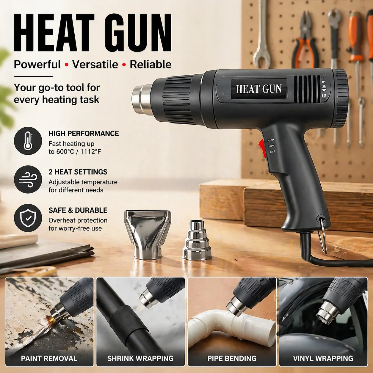 Industrial Heat Gun Hair Dryer Construction Hot Air Gun Air Dryer for Soldering Thermal Blower Shrink Wrapping Tools
Industrial Heat Gun Hair Dryer Construction Hot Air Gun Air Dryer for Soldering Thermal Blower Shrink Wrapping Tools