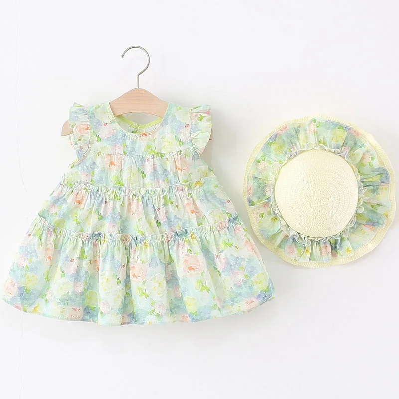 2Piece Summer Toddler Princess Dress Korean Fashion Cute Print Sleeveless Cotton Flower Girl Dresses+Sunhat Kids Clothes B149
2Piece Summer Toddler Princess Dress Korean Fashion Cute Print Sleeveless Cotton Flower Girl Dresses+Sunhat Kids Clothes B149