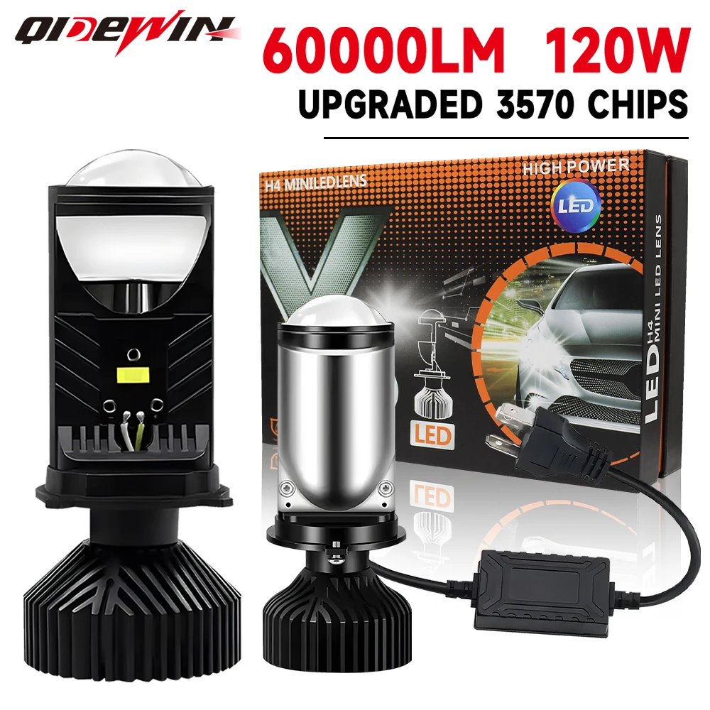 Y6 H4 LED Projector Headlights Car Mini Projector Lens Headlamp Bulb High Low Beam 120W Super Bright 60000LM Automobile Fog lamp
Y6 H4 LED Projector Headlights Car Mini Projector Lens Headlamp Bulb High Low Beam 120W Super Bright 60000LM Automobile Fog lamp