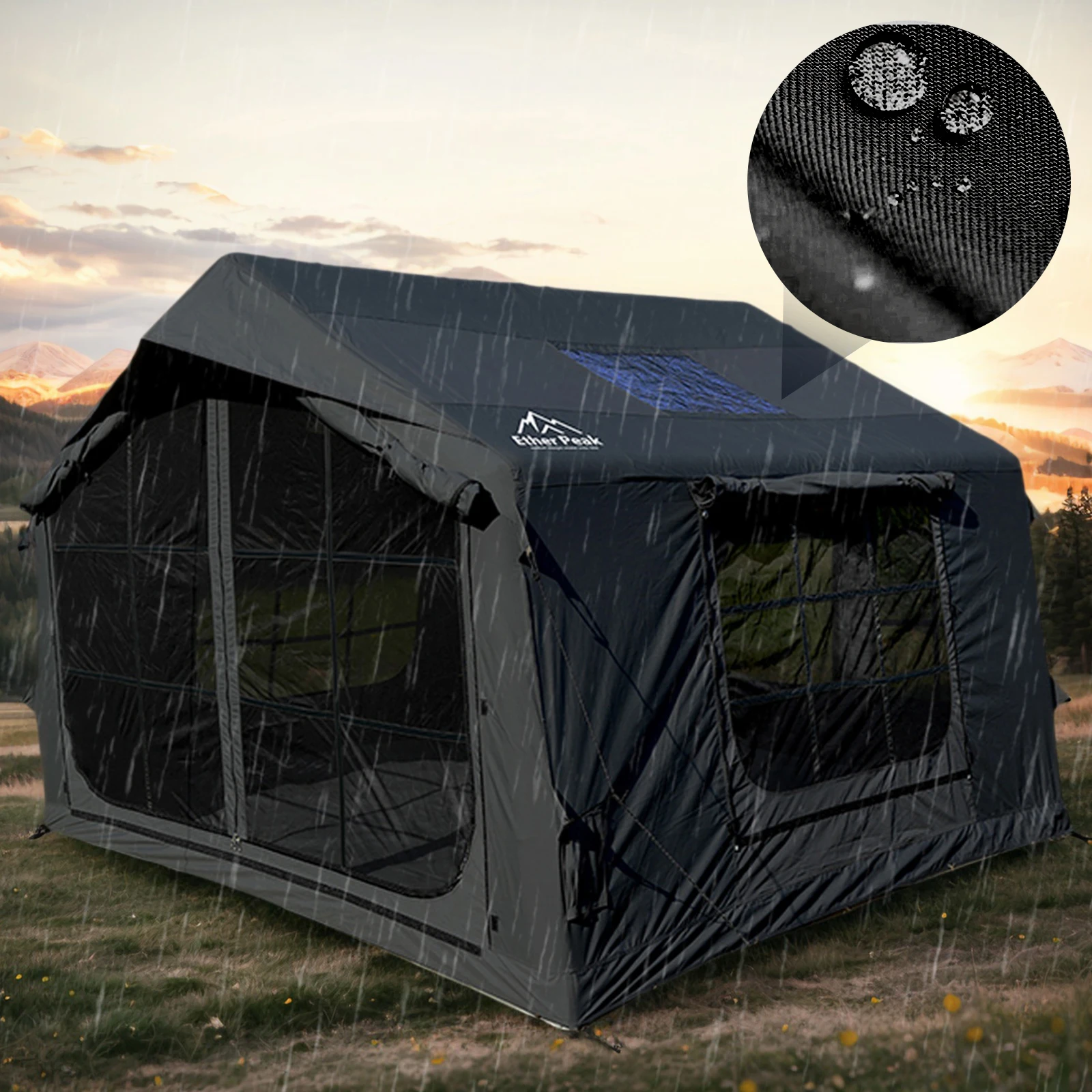 420D Oxford 3-5 People Inflatable Tent with Stove Jack Hole Inflatable Camping Tent Inflatable Blow Up Tent for Outdoor Glamping
420D Oxford 3-5 People Inflatable Tent with Stove Jack Hole Inflatable Camping Tent Inflatable Blow Up Tent for Outdoor Glamping