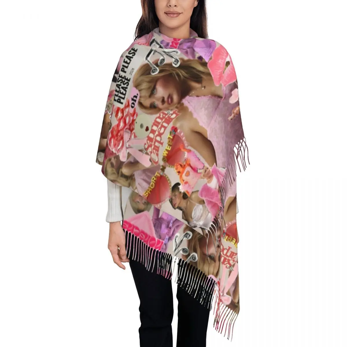 Женский шарф Sabrina Carpenter для певицы, осень-зима, шаль из пашмины, длинный большой шарф-шаль для поп-музыки для женщин
Женский шарф Sabrina Carpenter для певицы, осень-зима, шаль из пашмины, длинный большой шарф-шаль для поп-музыки для женщин