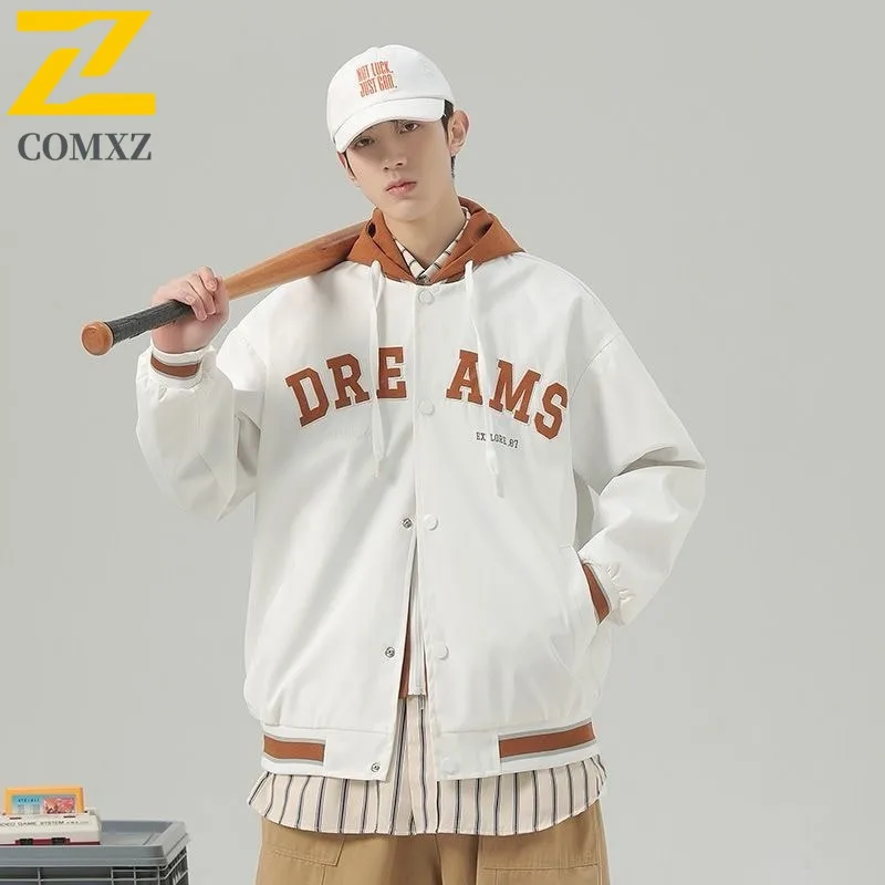 COMXZ Men Lightweight Windbreaker Coat Letter Print Preppy Outdoor Travel Cycling Jogger Jackets High Fashion Baseball Uniform
COMXZ Men Lightweight Windbreaker Coat Letter Print Preppy Outdoor Travel Cycling Jogger Jackets High Fashion Baseball Uniform