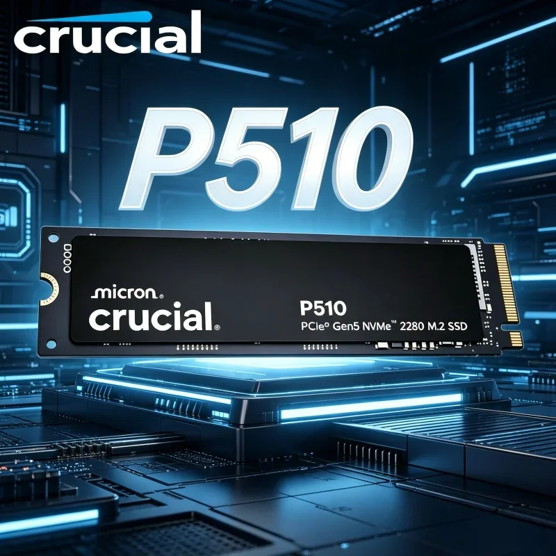 Crucial Gaming Internal SSD P510 1TB 2TB M.2 2280 PCIe Gen5 NVMe 3D NAND Ultra Fast Storage for Notebook Computer
Crucial Gaming Internal SSD P510 1TB 2TB M.2 2280 PCIe Gen5 NVMe 3D NAND Ultra Fast Storage for Notebook Computer
