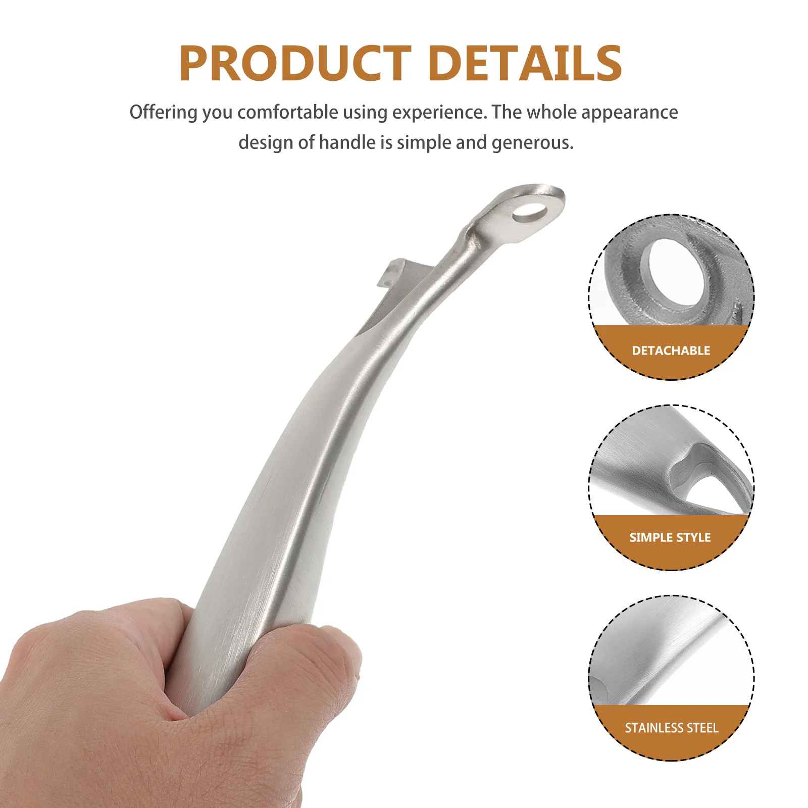 Stainless Steel Pot Handle Detachable Anti-Scalding Pan Grip Replacement Cookware Accessory Ergonomic Non-Slip Heat
Stainless Steel Pot Handle Detachable Anti-Scalding Pan Grip Replacement Cookware Accessory Ergonomic Non-Slip Heat