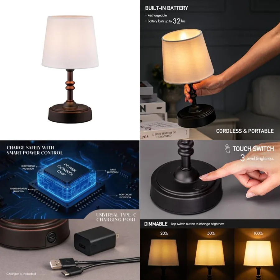 O'Bright Seraph mini Cordless LED Table Lamp with Dimmer Oil Rubbed Bronze
O'Bright Seraph mini Cordless LED Table Lamp with Dimmer Oil Rubbed Bronze