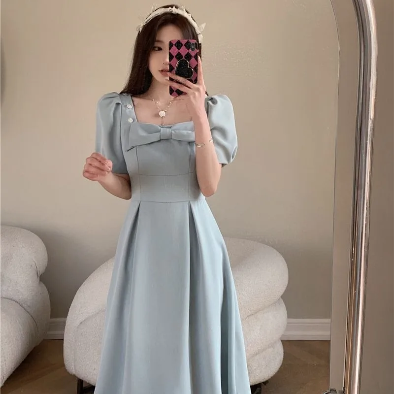 Available In Two Colors 2024 Summer Temperament Square Collar Bow Knot Fashion New Models A-Line Dress Sweet And Casual Style
Available In Two Colors 2024 Summer Temperament Square Collar Bow Knot Fashion New Models A-Line Dress Sweet And Casual Style