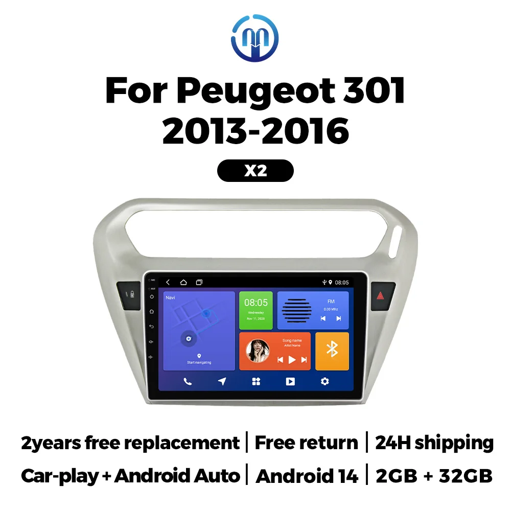 Android 2din Car Radio Stereo for Peugeot 301 Citroen Elysee Radio 2013-2018 Carplay Auto Multimedia Video Player GPS Navigation
Android 2din Car Radio Stereo for Peugeot 301 Citroen Elysee Radio 2013-2018 Carplay Auto Multimedia Video Player GPS Navigation