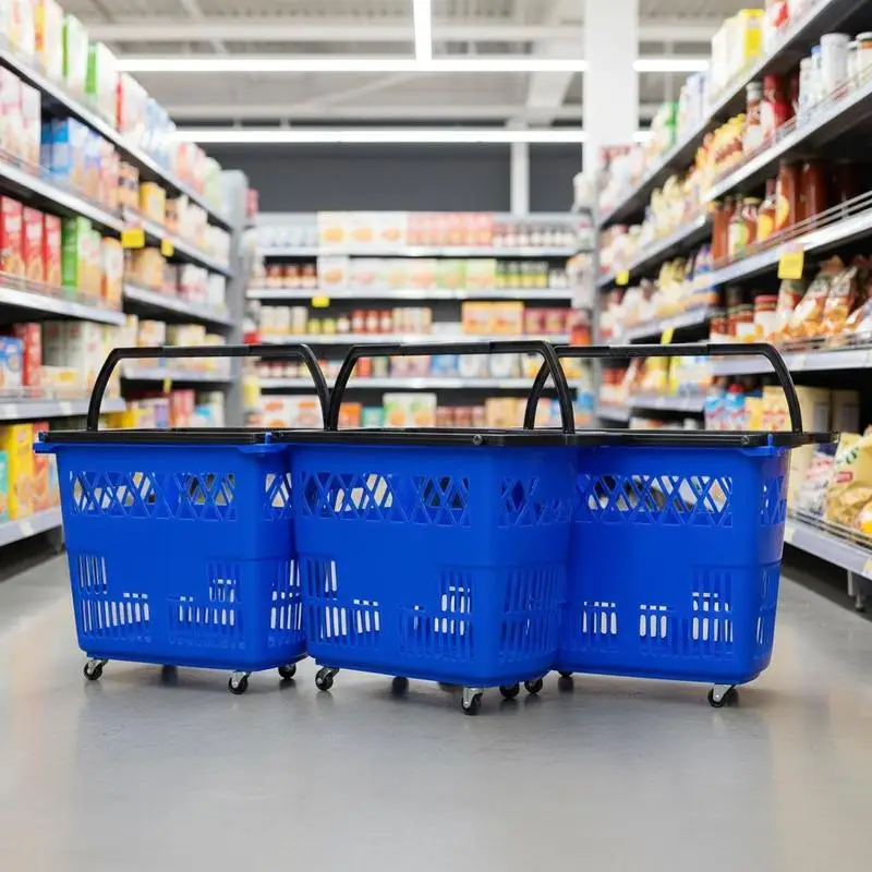 Plastic Rolling Crates 6PCS 39L For Supermarkets Retail Stores Grocery Shopping Large Capacity Portable Design Dual Handles Swivel Wheels Blue PP Material Heavy Duty Utility Storage Set
Plastic Rolling Crates 6PCS 39L For Supermarkets Retail Stores Grocery Shopping Large Capacity Portable Design Dual Handles Swivel Wheels Blue PP Material Heavy Duty Utility Storage Set
