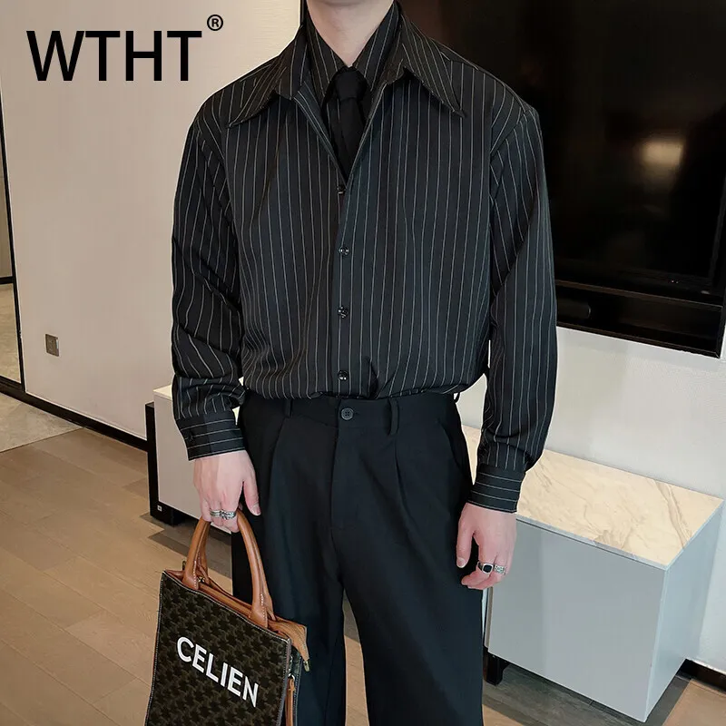 WTHT Fashion Men's Striped Spliced Fake Two-pieve Bandage Shirts Trendy Long Sleeves Single-breasted Top Male 2025 Summer 2A0737
WTHT Fashion Men's Striped Spliced Fake Two-pieve Bandage Shirts Trendy Long Sleeves Single-breasted Top Male 2025 Summer 2A0737