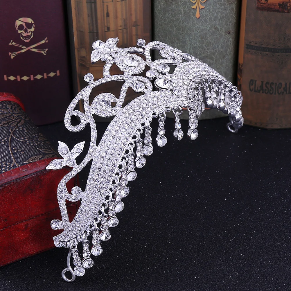 Elegant Bridal Tiara Rhinestone Headpiece Women Wedding Hair Accessories Crystal Crown Tassel Bride Banquet Parties
Elegant Bridal Tiara Rhinestone Headpiece Women Wedding Hair Accessories Crystal Crown Tassel Bride Banquet Parties