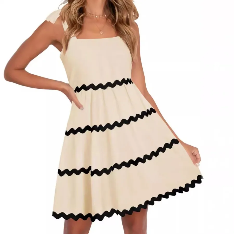 individual shoulder strap pleated backless A-line vest dress design hot girl all-match
individual shoulder strap pleated backless A-line vest dress design hot girl all-match