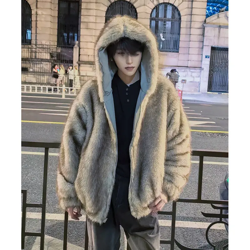 Cleanfit Men's Double-Sided Wearable Mountain Eagle Cotton Jaet Coat with Fur Collar Warmth Fce-Lined Hooded Coat
Cleanfit Men's Double-Sided Wearable Mountain Eagle Cotton Jaet Coat with Fur Collar Warmth Fce-Lined Hooded Coat