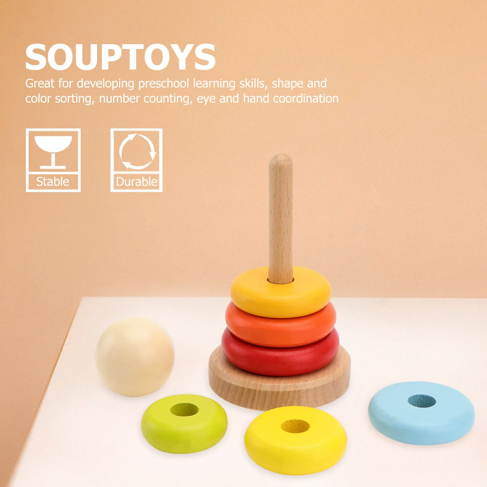 1Set Wooden Colorful Stacking Blocks Educational Game for Kids Early Learning Hand Eye Coordination Preschool Development
1Set Wooden Colorful Stacking Blocks Educational Game for Kids Early Learning Hand Eye Coordination Preschool Development