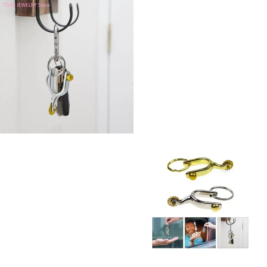 62KE Alloy Spur Holder Fashionable Bag Charm Spur Accessory Ornament Perfect Present for Equestrian Enthusiasts
62KE Alloy Spur Holder Fashionable Bag Charm Spur Accessory Ornament Perfect Present for Equestrian Enthusiasts