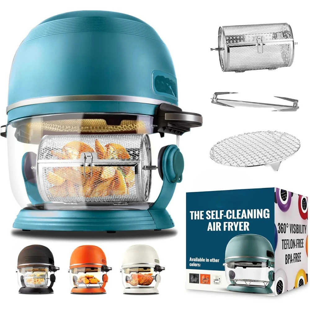 Glass air Skillet 5 quart w/ 360 visibility, self-cleaning, 400F vortex air skillet cooking evenly, Teflon-free, 6-in-1 function
Glass air Skillet 5 quart w/ 360 visibility, self-cleaning, 400F vortex air skillet cooking evenly, Teflon-free, 6-in-1 function