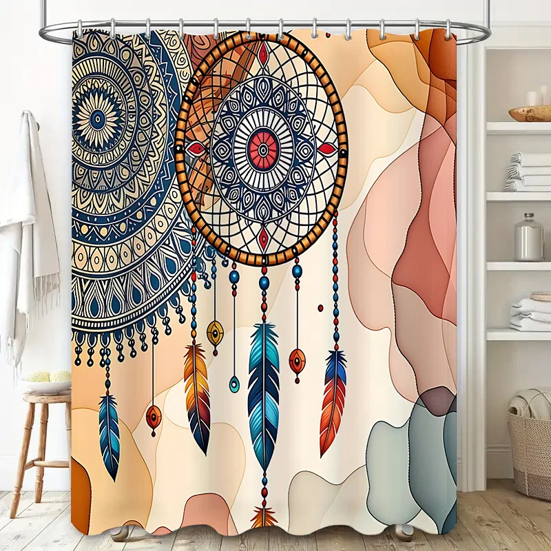 Занавеска для душа на тему «Ловец снов» — яркие цвета и сложные узоры для декора вашей ванной комнаты, водонепроницаемая, прочная 
Занавеска для душа на тему «Ловец снов» — яркие цвета и сложные узоры для декора вашей ванной комнаты, водонепроницаемая, прочная