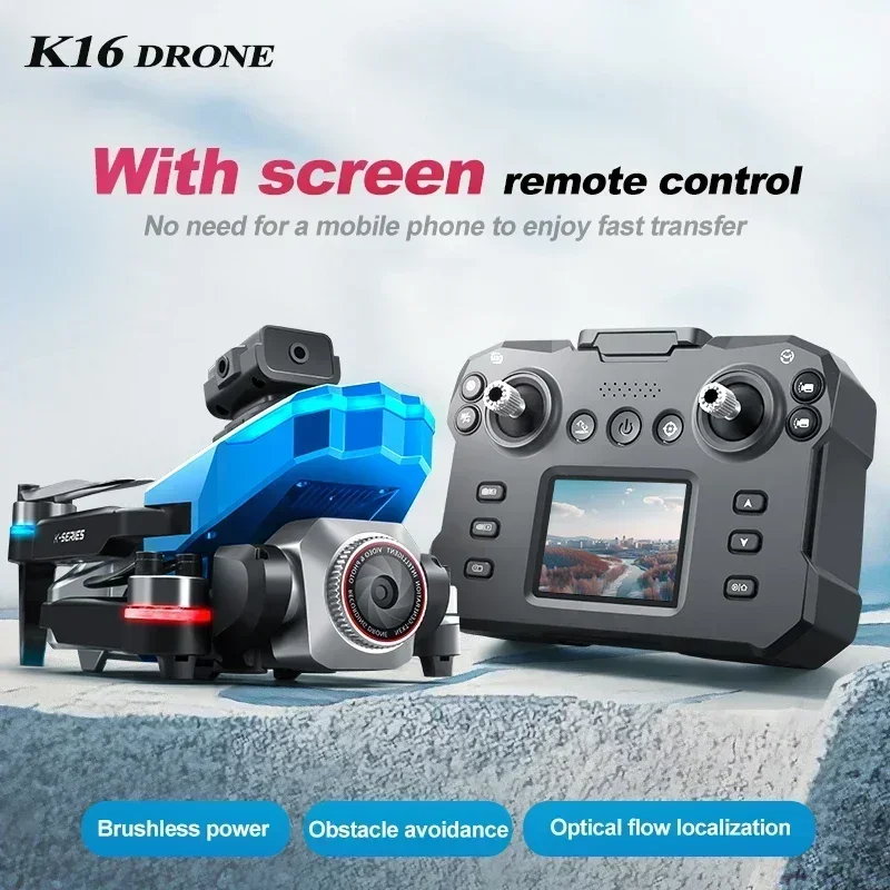 Новый дрон K16Max 2025 года, 4K HD, двойная камера с экраном, пульт дистанционного управления, бесщеточный оптический поток, предотвращение препятствий, радиоуправляемый квадрокоптер, игрушка
Новый дрон K16Max 2025 года, 4K HD, двойная камера с экраном, пульт дистанционного управления, бесщеточный оптический поток, предотвращение препятствий, радиоуправляемый квадрокоптер, игрушка