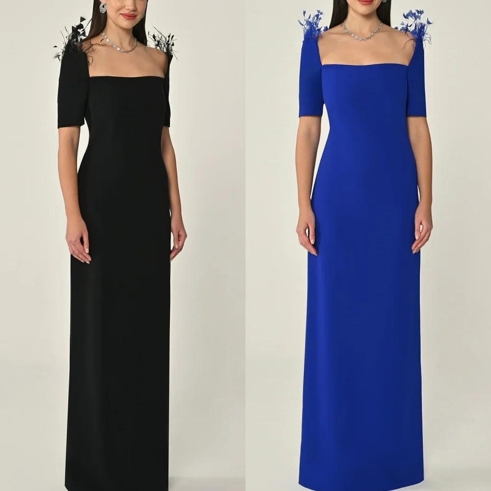 Customized Classic High Quality Jersey Feather Ruched Straight Square Neck Long Dresses Bespoke Occasion Dresses Sizes Available
Customized Classic High Quality Jersey Feather Ruched Straight Square Neck Long Dresses Bespoke Occasion Dresses Sizes Available