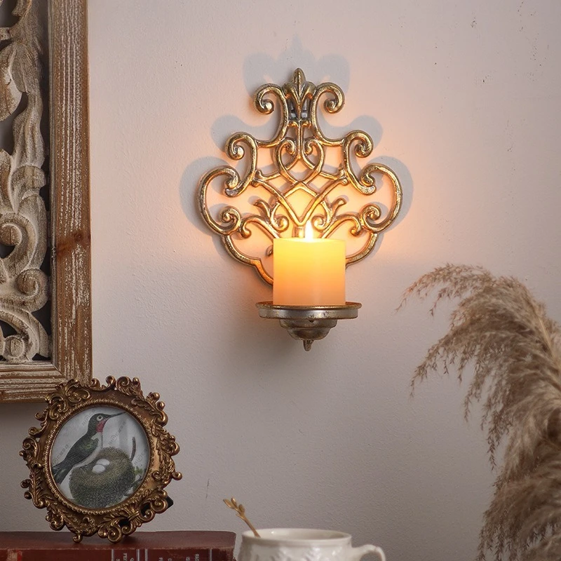 European Wall-Mounted Candle Holder Wrought Iron Floral Wall Art for Living Room/Cafe Industrial Vintage Metal Home Decor Accent
European Wall-Mounted Candle Holder Wrought Iron Floral Wall Art for Living Room/Cafe Industrial Vintage Metal Home Decor Accent