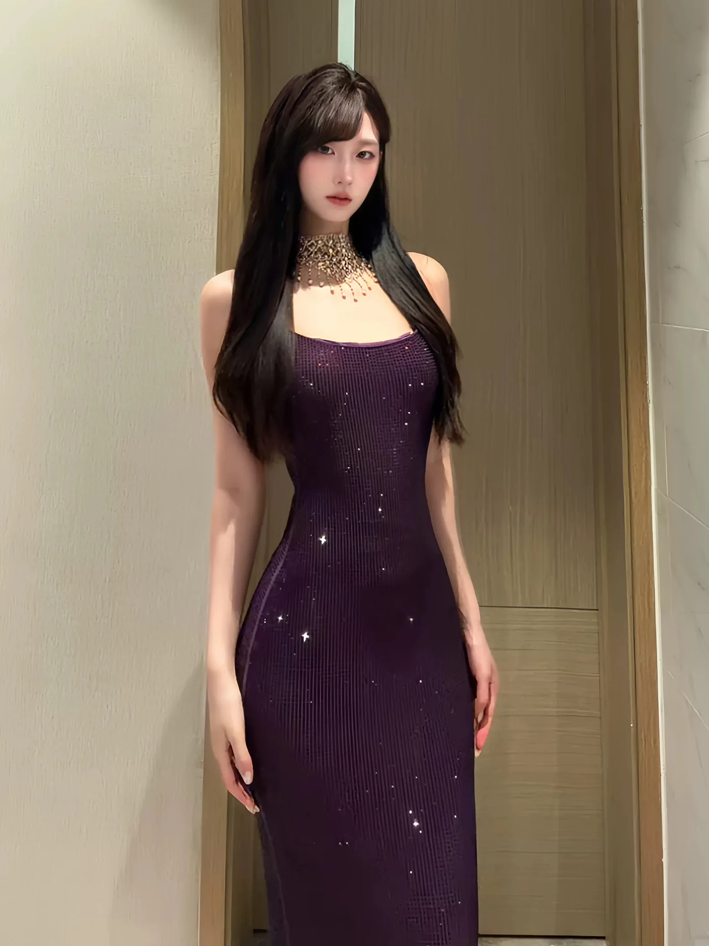 XZY Purple Diamond-Encrusted Strapless Bodycon Dress Women's plus Size Spring Sexy Long Skirt High Waist Backless French Style
XZY Purple Diamond-Encrusted Strapless Bodycon Dress Women's plus Size Spring Sexy Long Skirt High Waist Backless French Style