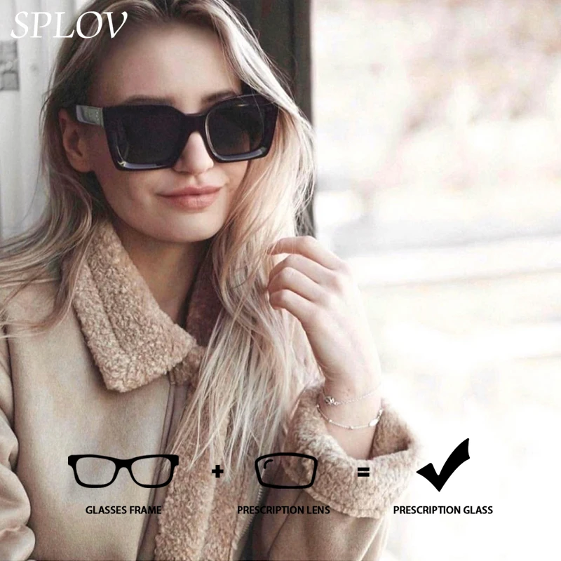 SPLOV Customized Prescription Sunglasses with Retro Luxury Large Frame Design and Polarized Anti Blue Light Prescription Glasses
SPLOV Customized Prescription Sunglasses with Retro Luxury Large Frame Design and Polarized Anti Blue Light Prescription Glasses