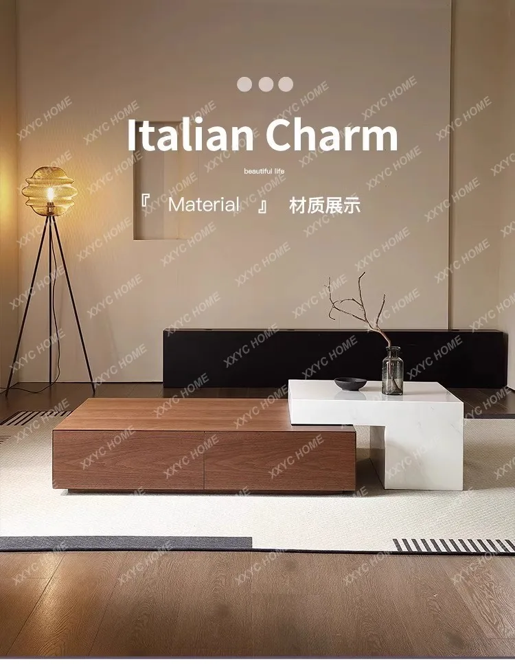 light luxury high-end solid wood rock slab coffee table design home modern simple small apartment
light luxury high-end solid wood rock slab coffee table design home modern simple small apartment