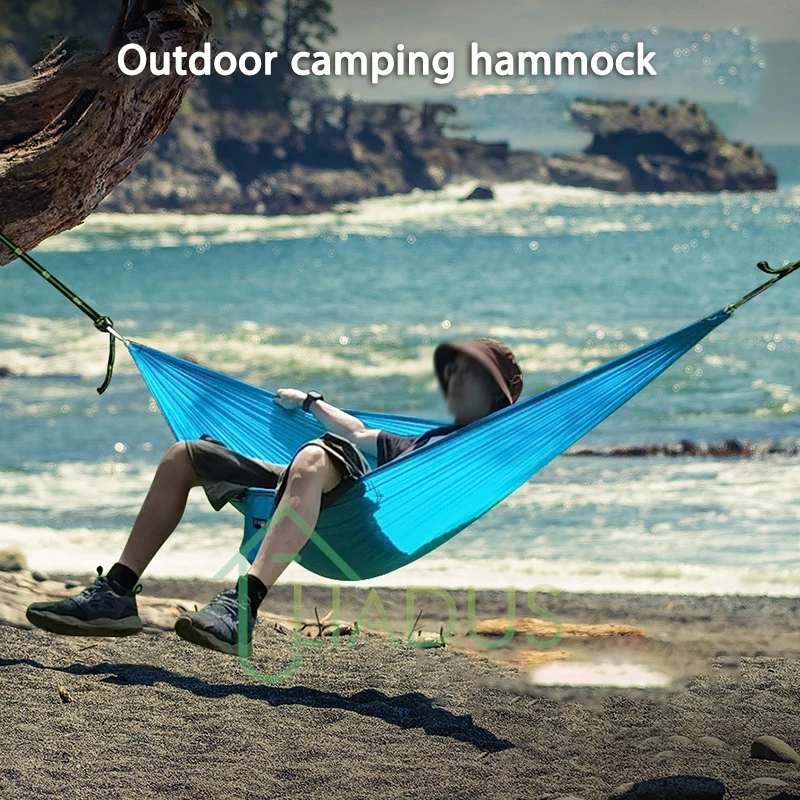 Outdoor Cycling And Hiking Lightweight Portable 20D Hammock Camping Single Double Nylon Material 2.6mX1.4m Leisure Hammock
Outdoor Cycling And Hiking Lightweight Portable 20D Hammock Camping Single Double Nylon Material 2.6mX1.4m Leisure Hammock