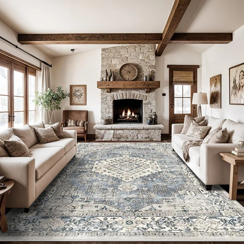 10x14 Distressed Rugs: Living Room Area Rug Indoor Large Non Slip with Rubber Backing Boho Muted Laundry Carpet
10x14 Distressed Rugs: Living Room Area Rug Indoor Large Non Slip with Rubber Backing Boho Muted Laundry Carpet