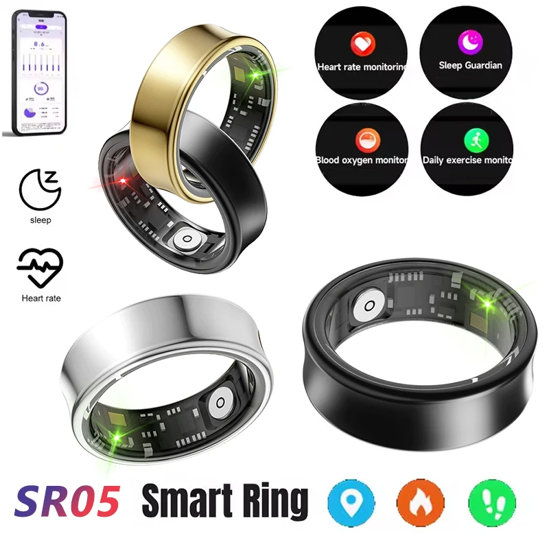 RS05 Smart Ring 5ATM Waterproof Health Rate Blood Oxygen Monitoring Fitness Rings Multi Sports Modes For iPhone Xiaomi Huawei
RS05 Smart Ring 5ATM Waterproof Health Rate Blood Oxygen Monitoring Fitness Rings Multi Sports Modes For iPhone Xiaomi Huawei