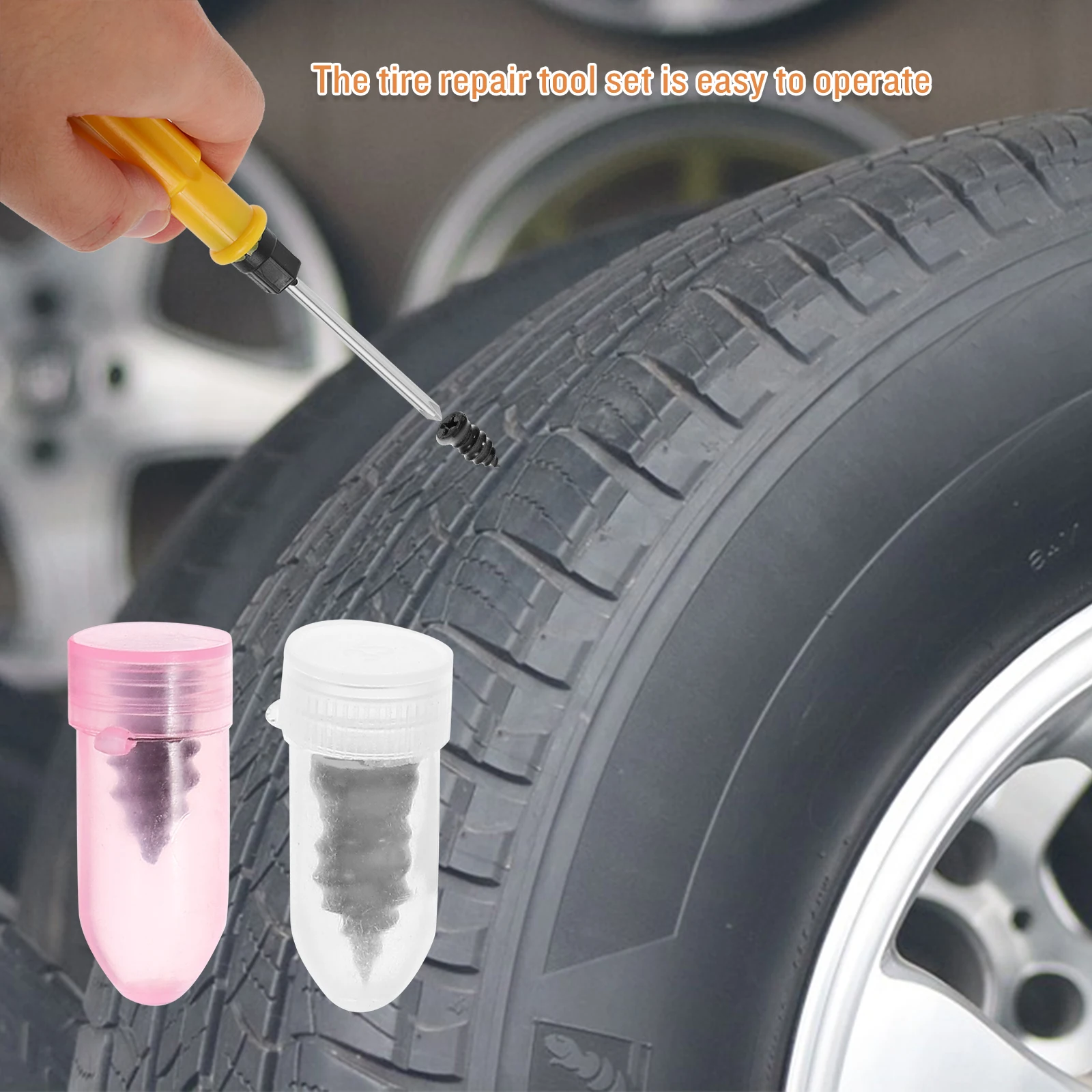 1 set Repair Kit Big Small Nails for Car Motorcycle Electric Bike Quick Fix without Removing Tire Emergency Screwdriver Tool Car
1 set Repair Kit Big Small Nails for Car Motorcycle Electric Bike Quick Fix without Removing Tire Emergency Screwdriver Tool Car