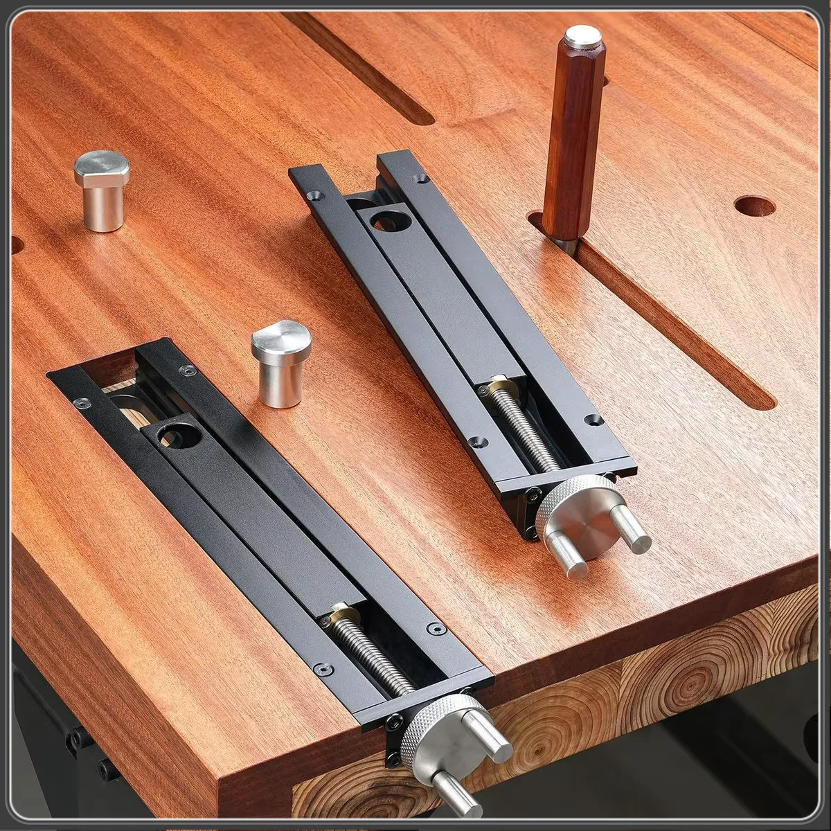 Woodworking Table Fast Moving Inertia Tail Plier, Workbench Fixture Vise 0-110mm Applicable Range Bench Clamp For 20mm Dog Holes
Woodworking Table Fast Moving Inertia Tail Plier, Workbench Fixture Vise 0-110mm Applicable Range Bench Clamp For 20mm Dog Holes