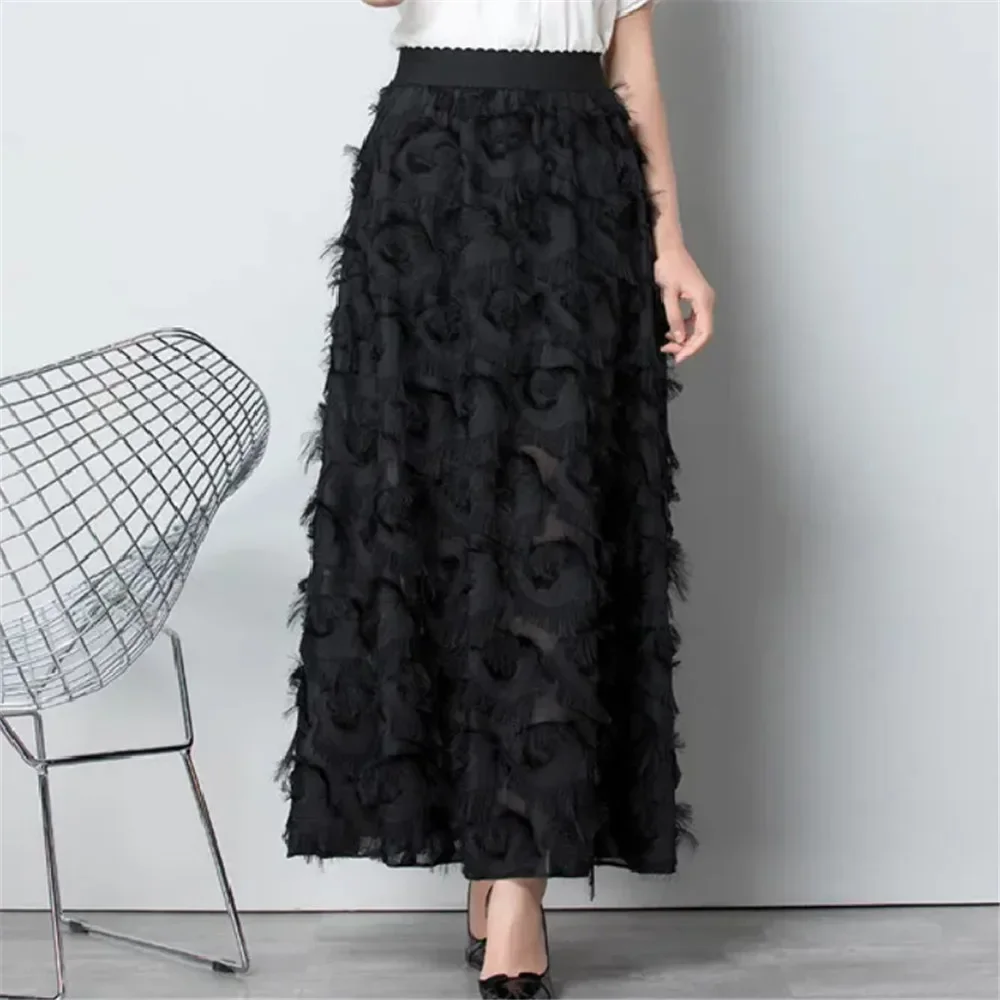 2024 Spring Summer Women New Feather High Waist Chiffon A-Line Party Skirts Elastic Waist Solid Skirt Korean Style Clothing
2024 Spring Summer Women New Feather High Waist Chiffon A-Line Party Skirts Elastic Waist Solid Skirt Korean Style Clothing