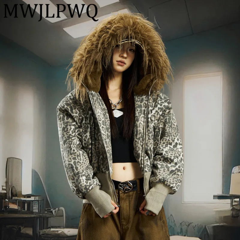 MWJLPWQ Men's Large Fur Collar Hooded Leopard Printed Short Wide Cotton Jacket Unisex High Street Niche Design Winter 12587
MWJLPWQ Men's Large Fur Collar Hooded Leopard Printed Short Wide Cotton Jacket Unisex High Street Niche Design Winter 12587