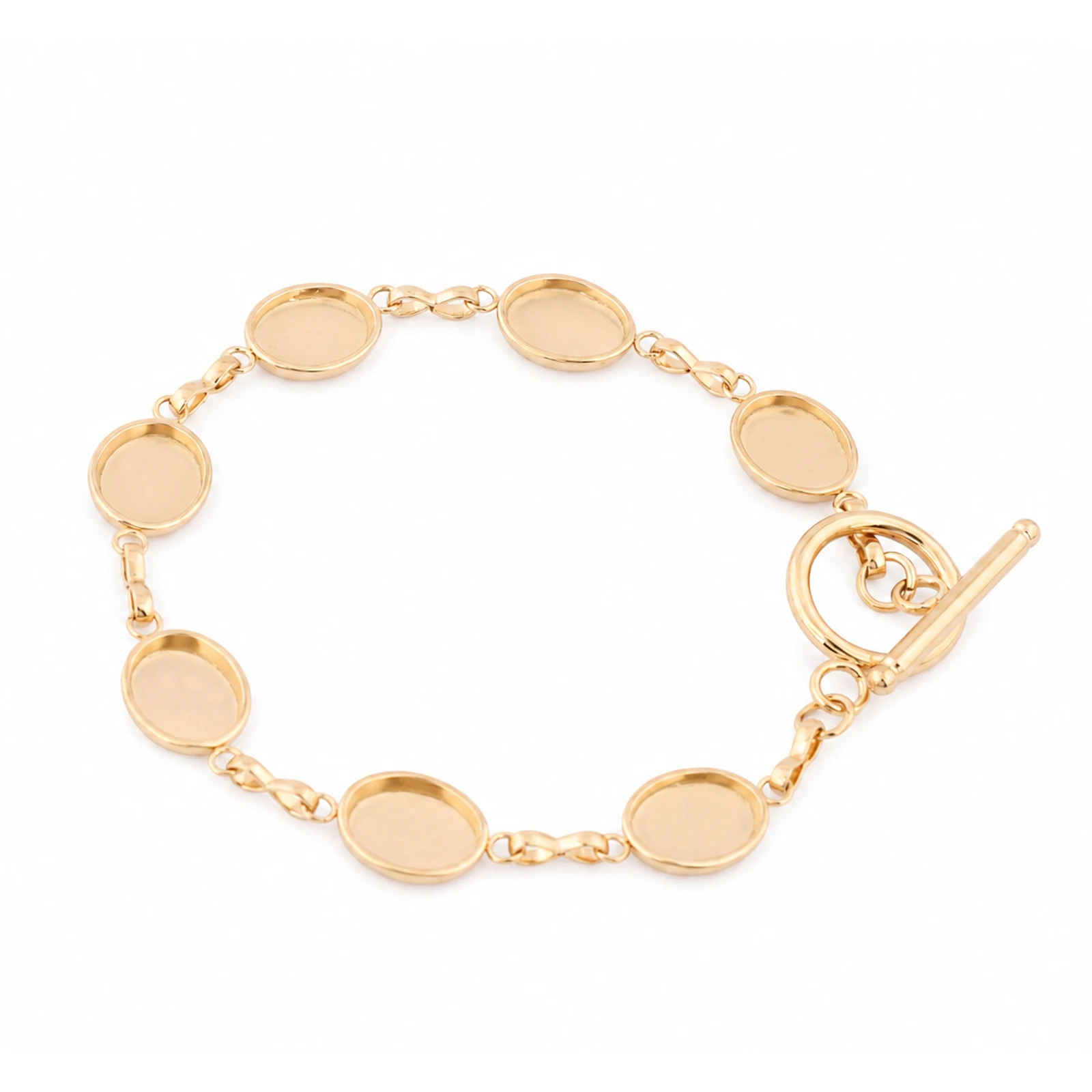 3pcs Stainless Steel Gold Plated Oval Bracelet Base Blanks Fit 8x10mm Cabochon Bracelets Bezel Settings With Toggle Clasp End
3pcs Stainless Steel Gold Plated Oval Bracelet Base Blanks Fit 8x10mm Cabochon Bracelets Bezel Settings With Toggle Clasp End