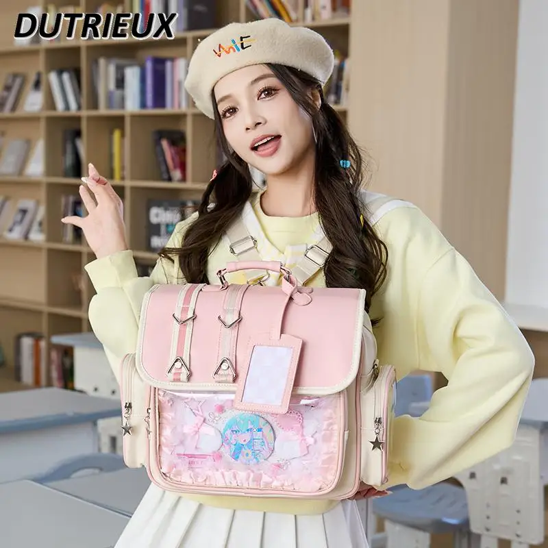 Original Oblique Span School Bag Large Kawaii Bags for Women Double Sweet and Cute Fashion Casual Elegant Women's Backpacks
Original Oblique Span School Bag Large Kawaii Bags for Women Double Sweet and Cute Fashion Casual Elegant Women's Backpacks