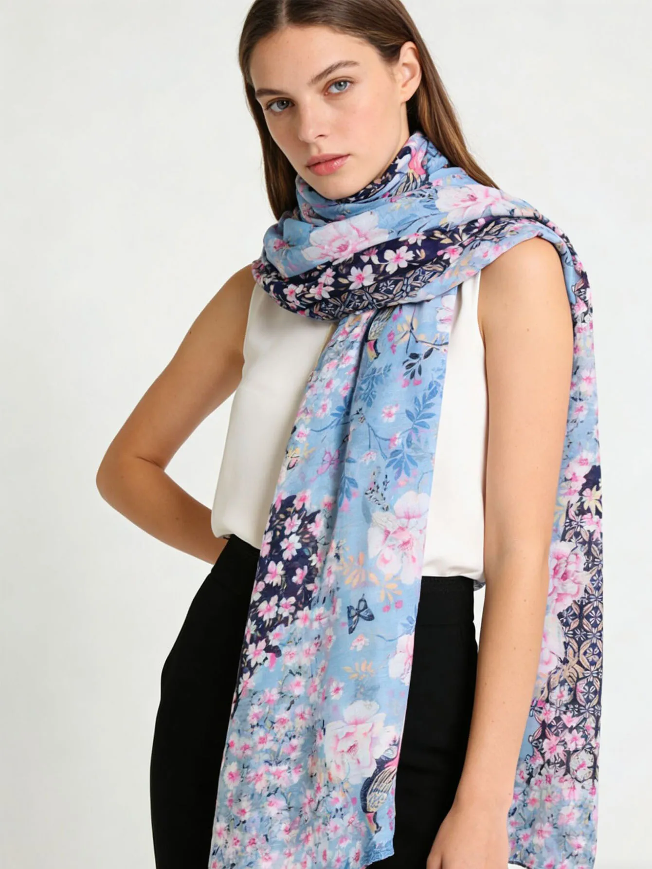Minimalist fresh bamboo joint linen-feel printed scarf fashionable versatile sun protection shawl beach travel office daily univ
Minimalist fresh bamboo joint linen-feel printed scarf fashionable versatile sun protection shawl beach travel office daily univ