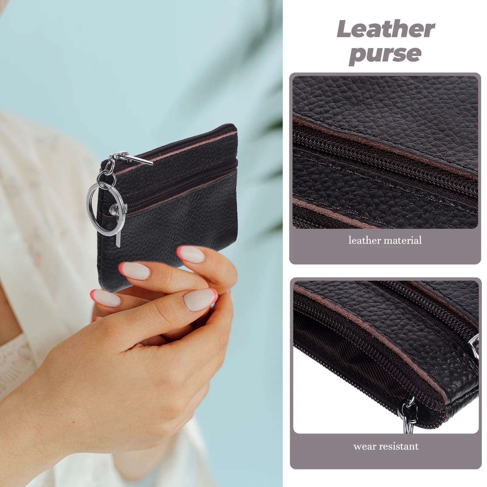 Mini Small Coin Purse Wallet Keychain Change Bag Lightweight Compact Design Coin Holder for Women Travel
Mini Small Coin Purse Wallet Keychain Change Bag Lightweight Compact Design Coin Holder for Women Travel