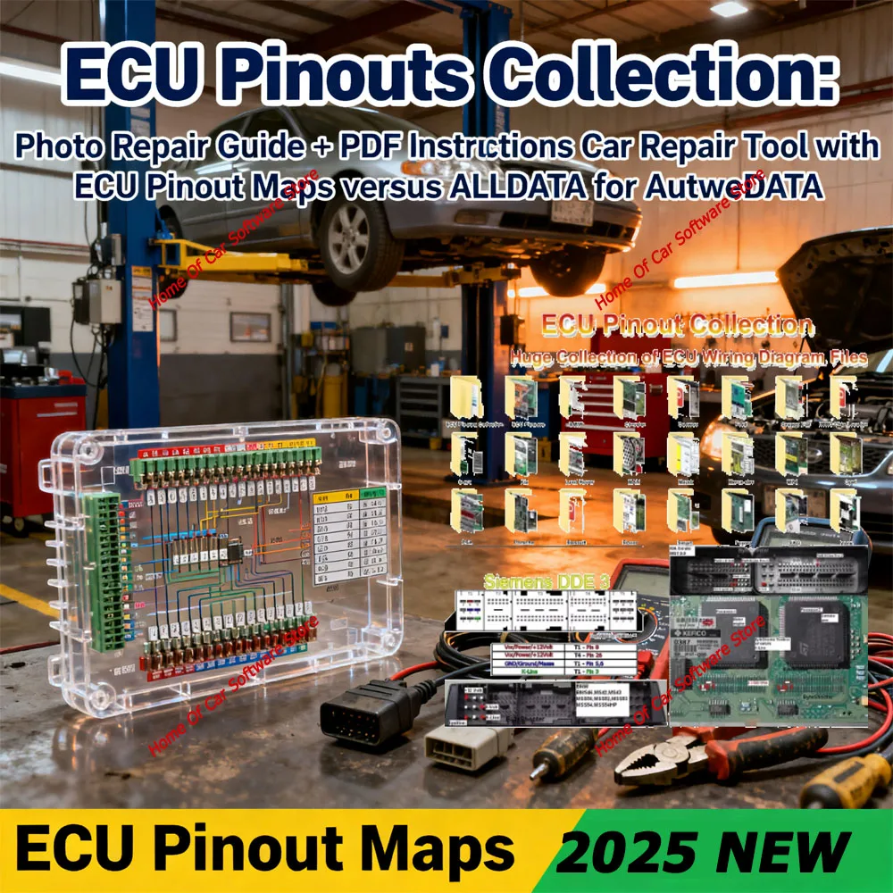 ECU Pinouts Collection: Photo Repair Guide + PDF Instructions Car Repair Tool with ECU Pinout Maps versus ALLDATA for Automotive
ECU Pinouts Collection: Photo Repair Guide + PDF Instructions Car Repair Tool with ECU Pinout Maps versus ALLDATA for Automotive